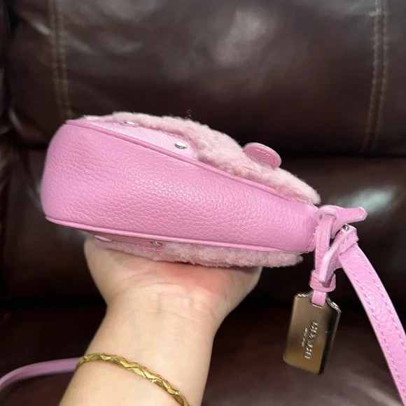 SOLD🔥🔥🔥Coach Small Rhyder Pochette In Pink Leather Crossbody Bag - Picture 4 of 13